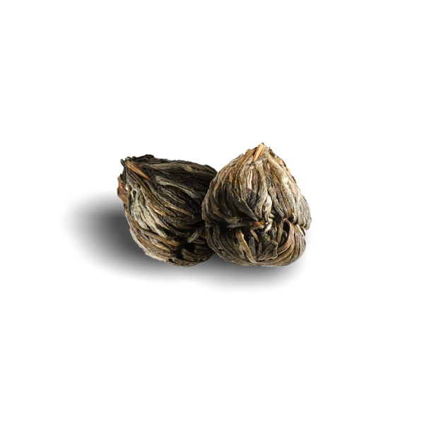 千日紅が揺れながら花開く工芸茶(ジャスミン茶)3個入り